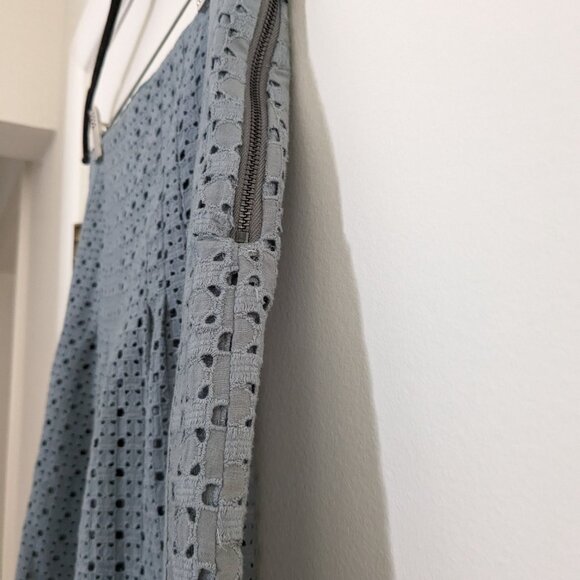 Elie Tahari Blue Eyelet Skirt - Picture 4 of 6